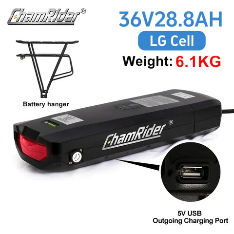 electric bicycle battery packs ChamRider Rear Frame E-Bike Battery: Lightweight Power – ChamRiderbattery