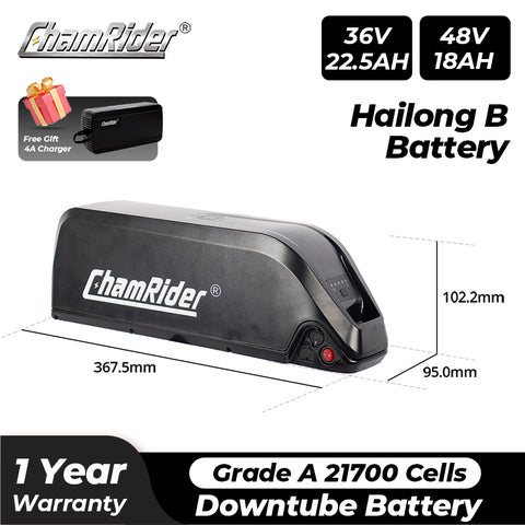 Affordable ChamRider Hailong B Ebike Battery - New Integrated Version | Upgraded Controller Base for European Delivery & Customizers