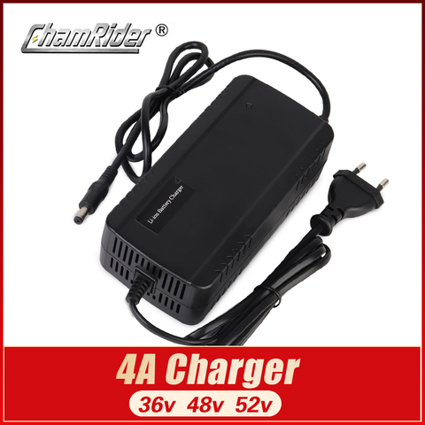 36V 48V 52V 4A Lithium battery charger li-ion battery pack charger for ebike electric bike DC XLR RCA