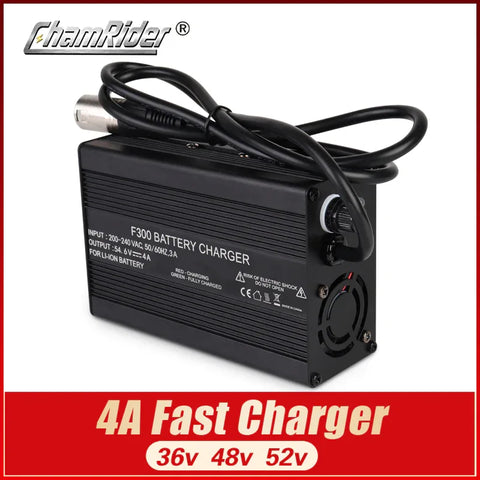 36V 48V 52V Lithium Battery Charger 4A Fast Charge for E-bike